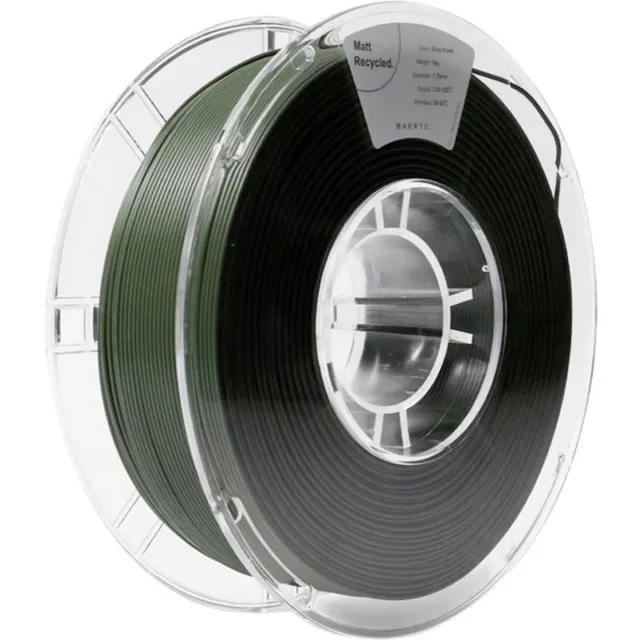 Maertz PMMA-1014-005 PMMA-1014-005 Filament PLA mat Gerecycled PLA, Mat 1.75 mm 1000 g Olijf-groen 1 stuk(s) Kleurloos