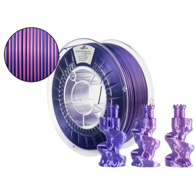 Spectrum PLA Magic silk MAGENTA DREAM (Violet, Roze) 1 kg Filament Meerkleurig