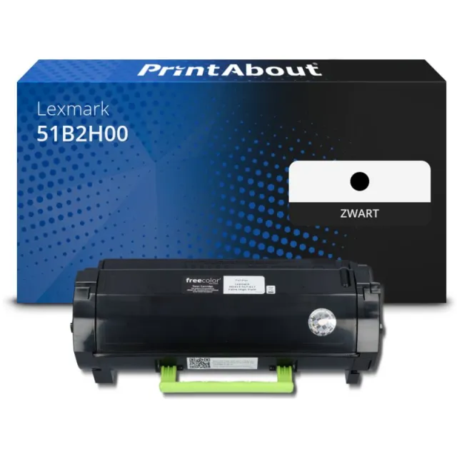PrintAbout huismerk Toner 51B2H00 Zwart Hoge capaciteit Geschikt voor Lexmark