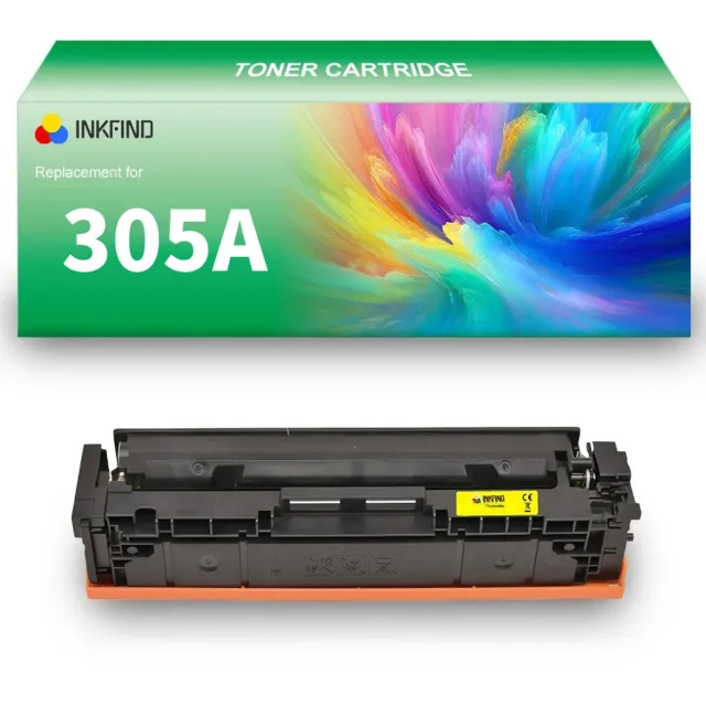 INKFIND 305A (CE412A) Geel tonercartridge compatibel met HP 305A (CE412A) Geel - 1-pack Geel Geel x 1