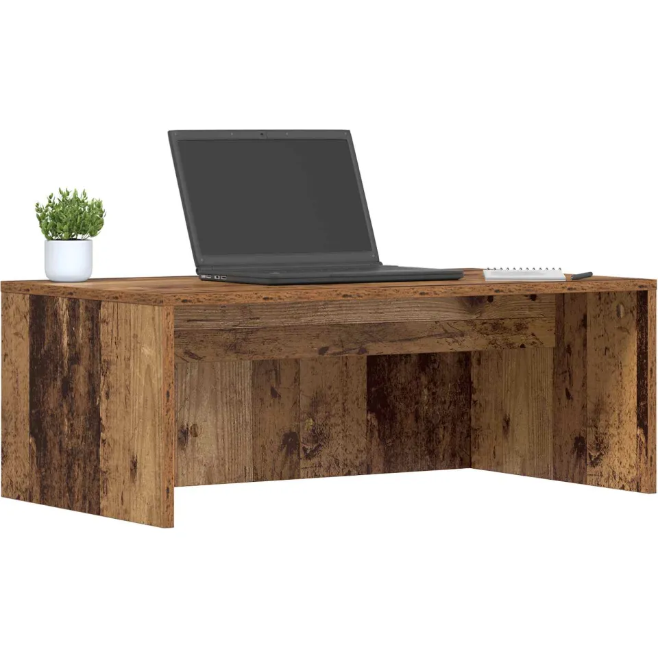 vidaXL Wandbureau Oud Hout 80 x 45 x 30 cm Bewerkt hout Bruin