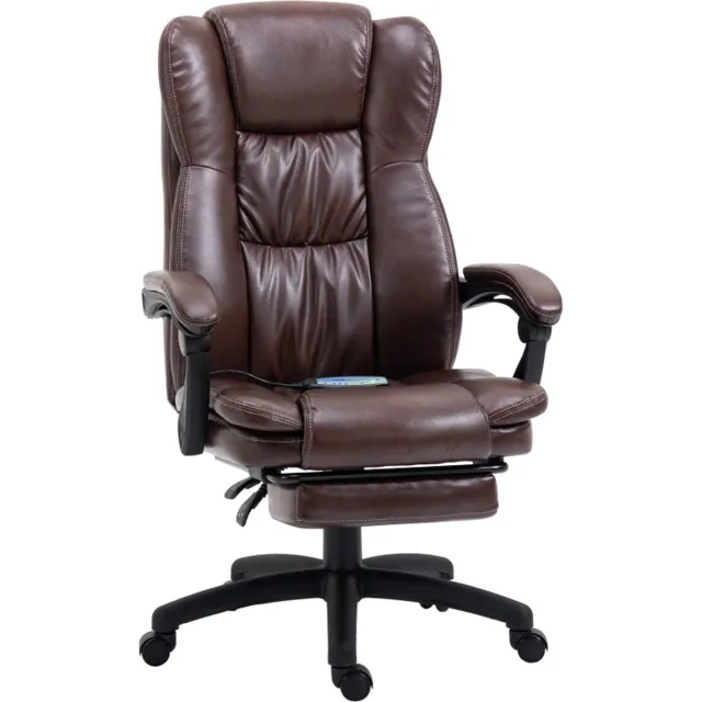 Zenzee Ergonomische bureaustoel met massagefunctie - Stoel - Bureaustoelen - Bruin - 68,5 cm x 68,5 cm x 119-127 cm