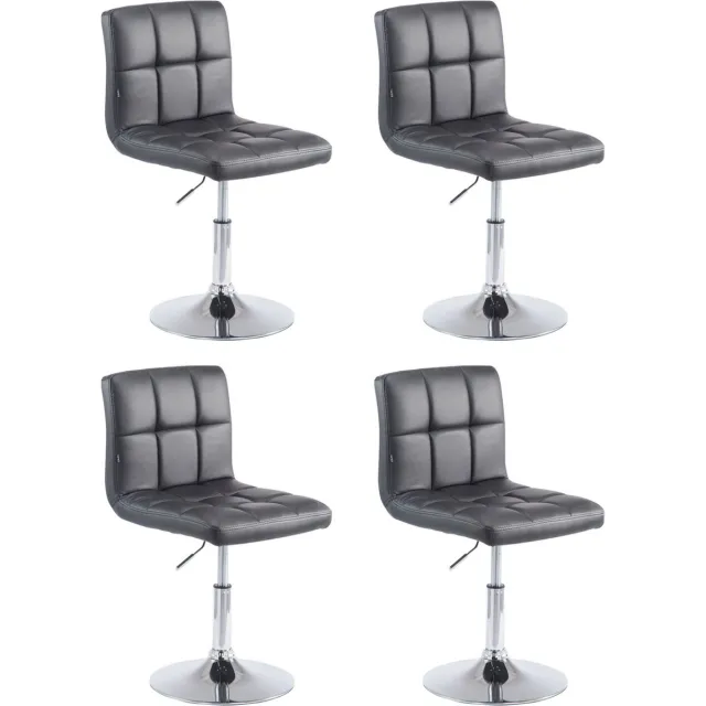 CLP Palma Set van 4 Lounger - Kunstleer zwart