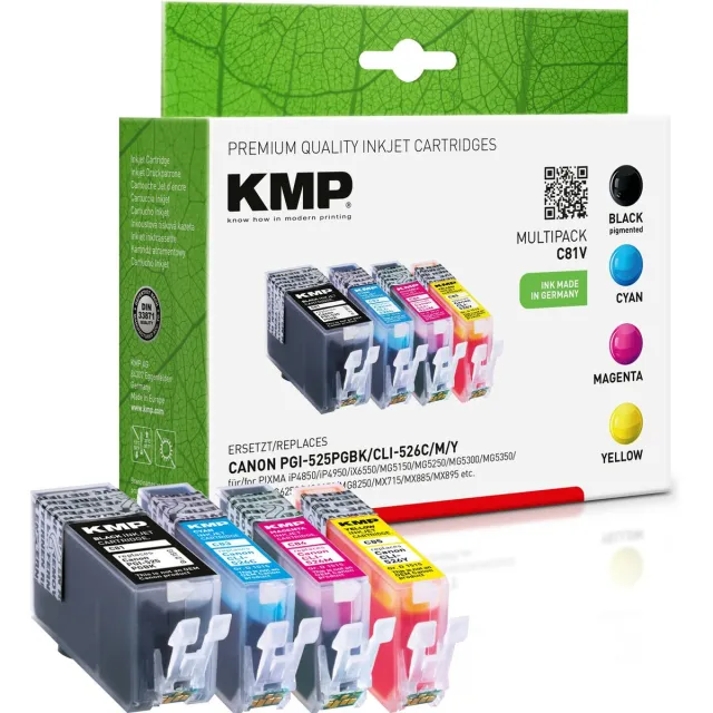 KMP C81V - Inktcartridge - Magenta - Zwart- Cyaan- Geel Multi colour