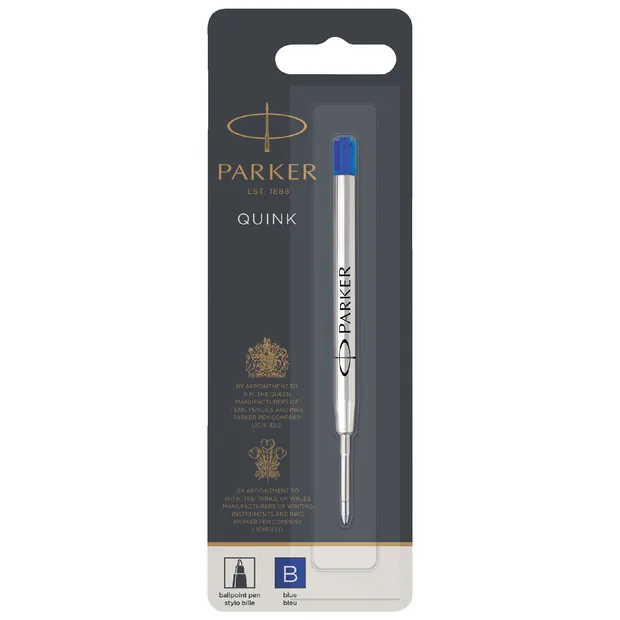 Parker Balpenvulling Parker Quink breed blauw breed blister à 1 stuk