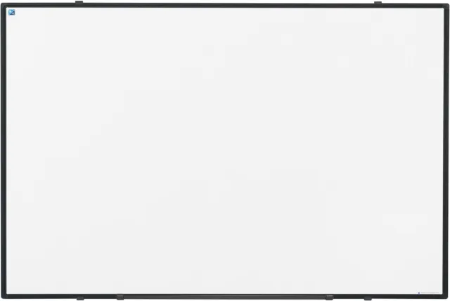 Smit Visual Softline whiteboard, gelakt staal, magnetisch, zwart profiel, 90 x 60 cm