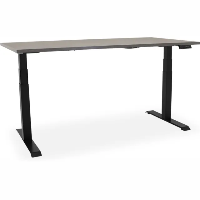 Officetopper Elektrisch zit-sta bureau Essential NPR - 180x80cm - dark oak/zwart