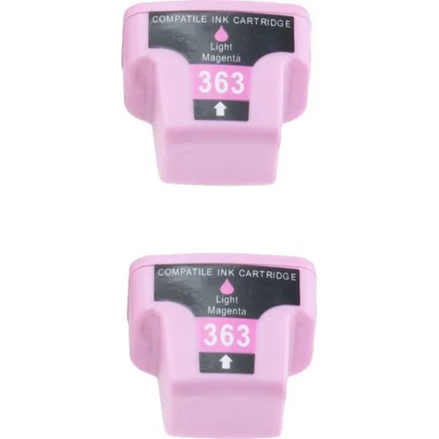 KATRIZ huismerk inkt voor|HP C8775WA(HP363)|Light Magenta| 18ml - 2stuks Licht Magenta