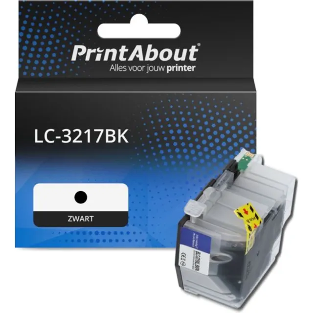PrintAbout Huismerk Brother LC-3217BK Inktcartridge Zwart Hoge capaciteit