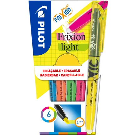 Pilot Markeerstift PILOT friXion light assorti set à 6 stuks blauw