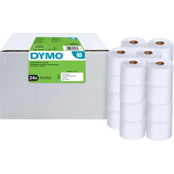 Dymo Etiket Dymo LabelWriter adressering 36x89mm 24 rollen á 260 stuks wit