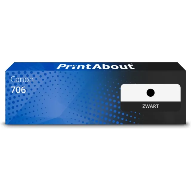 PrintAbout huismerk Toner 706 Zwart Geschikt voor Canon
