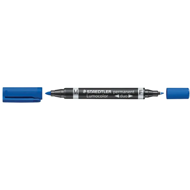 Staedtler Lumocolor Duo 348, permanent marker, blauw