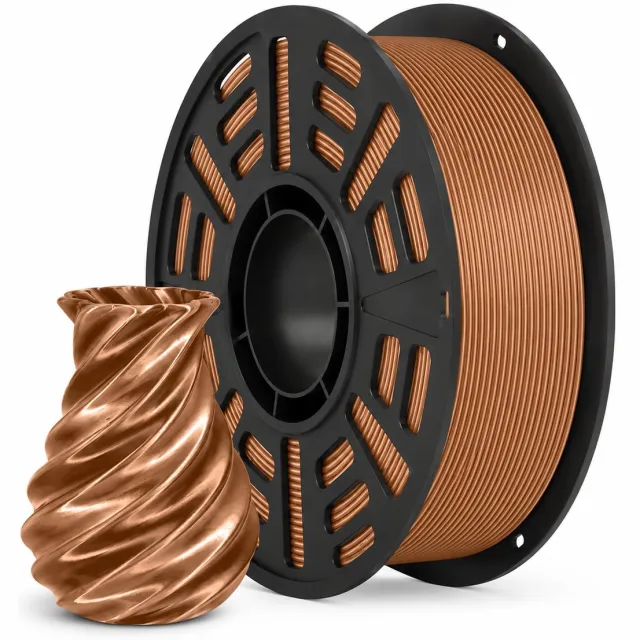 Cailab PLA Silk 3D- Koper – 1.75 mm – Zijdeglans Afwerking – 1 KG – Hoge Printkwaliteit – Snelle Levering, Morgen in Huis Bruin Koper