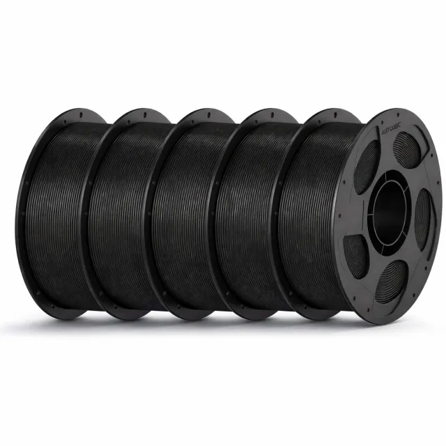 Anycubic PETG 5kg Zwart Filament Zwart Bundel 5KG (5x1KG) – 1.75mm – Sterk & Duurzaam – 3D Printer Filament – Diep Zwart Geeetech