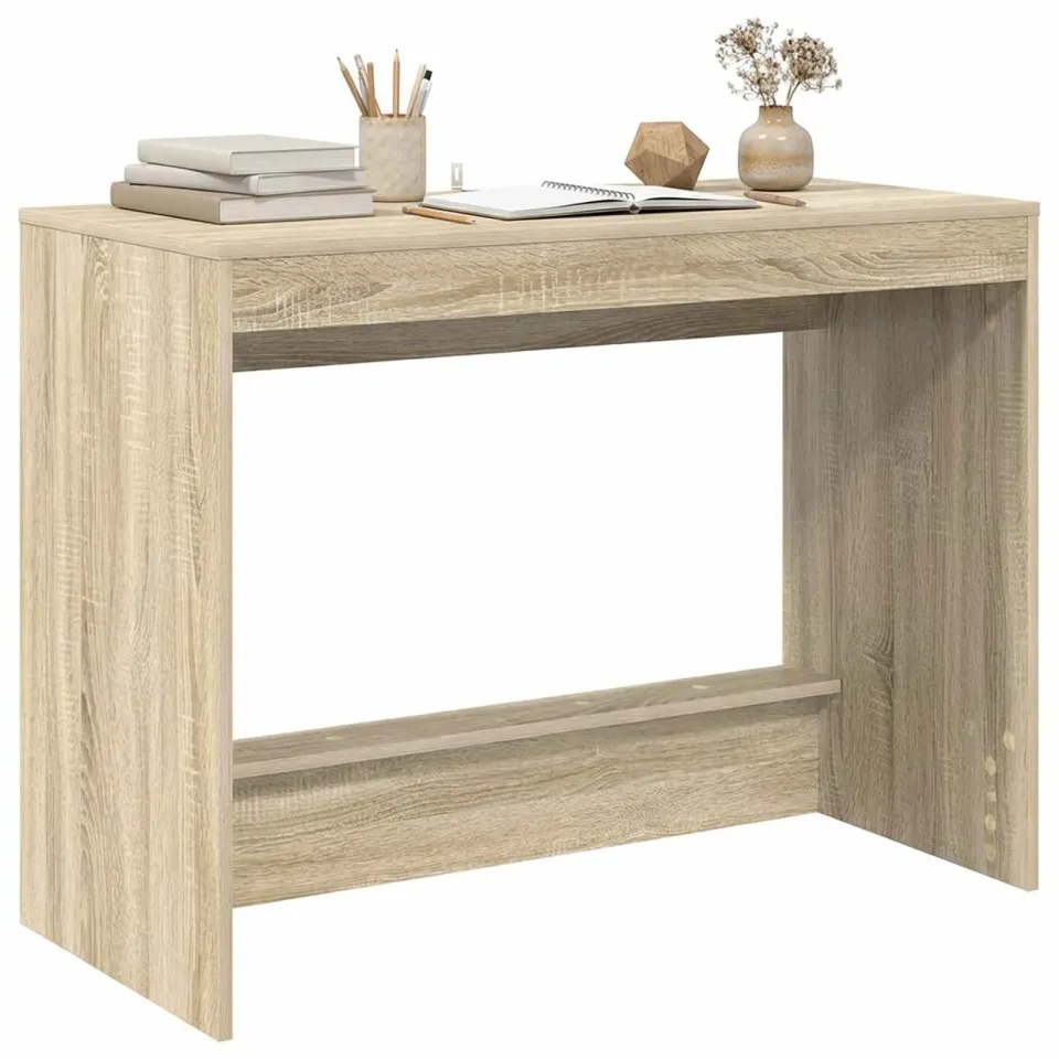 vidaXL Bed Bureau Sonoma Eiken Bewerkt hout 100 x 45 x 75 cm Bruin