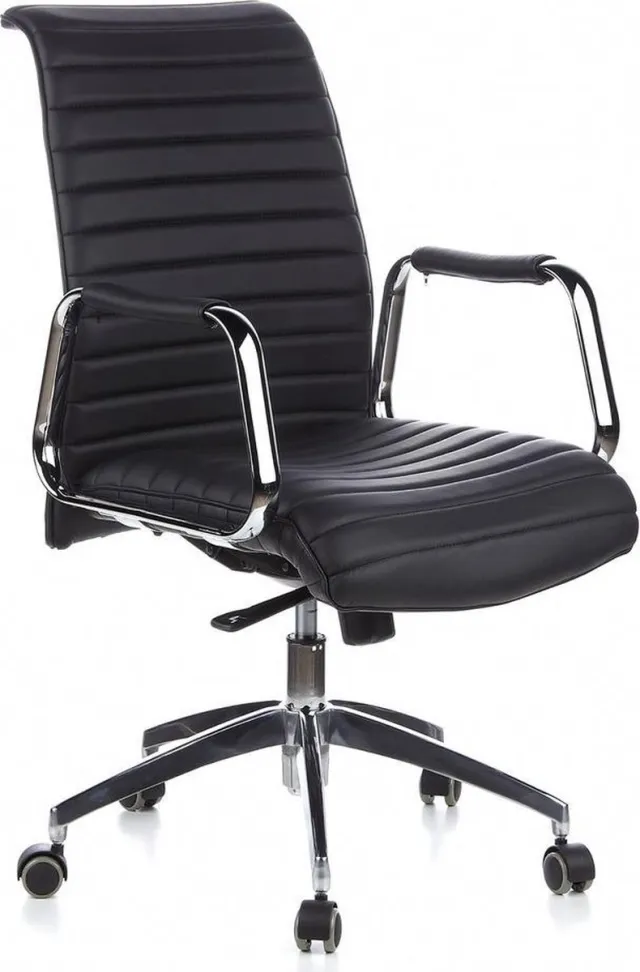 hjh office Aspera10 - Bureaustoel - Nappaleder - Zwart