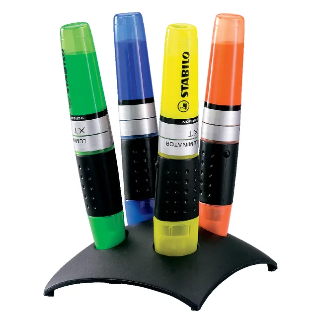 Stabilo Markeerstift STABILO Luminator 71/04 assorti deskset à 4 stuks blauw