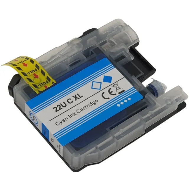 KATRIZ huismerk inkt voor Brother LC22U Cyaan| printer model DCP-J785 / MFC J 985 | 1stuks |met Chip | 15ml