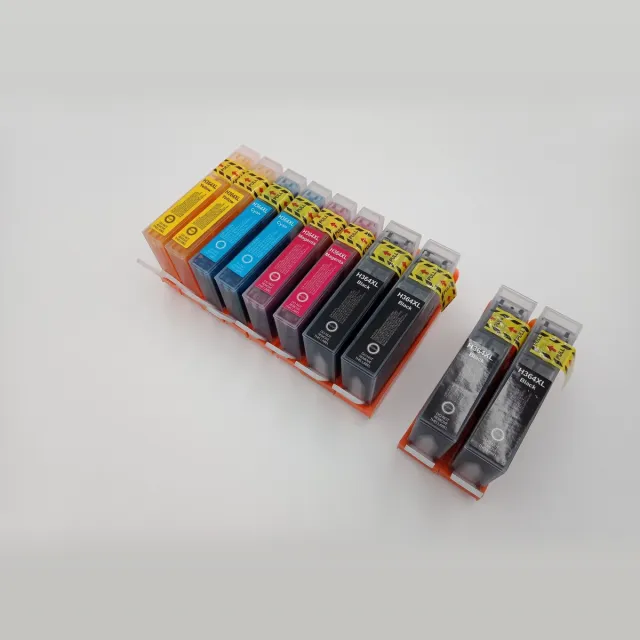 KATRIZ huismerk voor|4x HP364XLBK|2x HP364XLcyan|2x HP364XLmagenta|2x HP364XLyellow | ( 10stuks) Zwart, Cyaan, Magenta, Geel