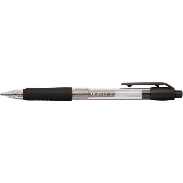 Quantore Gelschrijver quantore grip drukknop 0.7mm zwart | 12 stuks