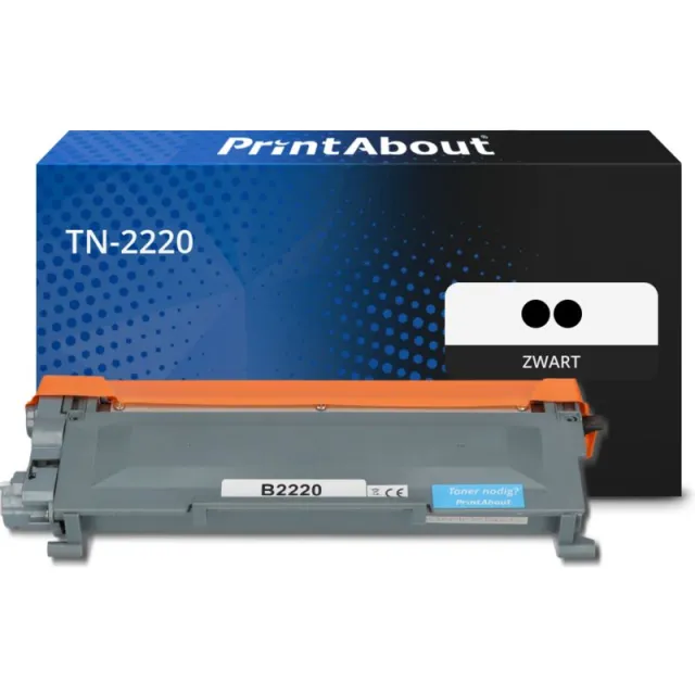 PrintAbout huismerk Toner TN-2220 Zwart Multipack Hoge capaciteit Geschikt voor Brother