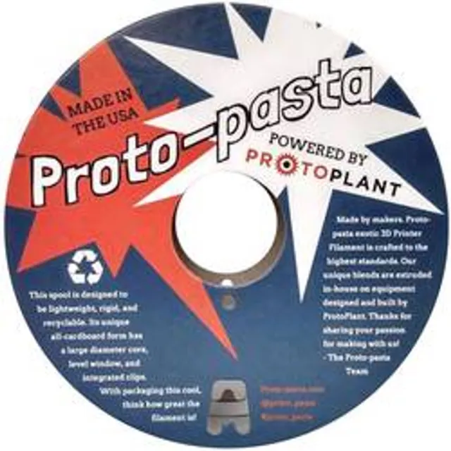 Proto-Pasta CDP12805 Protoplant Conductive PLA Filament – 2.85 mm – 500 g – Zwart Kleurloos