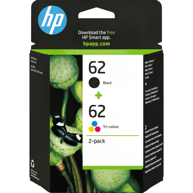 HP 62 inktcartridge combipack zwart en kleur
