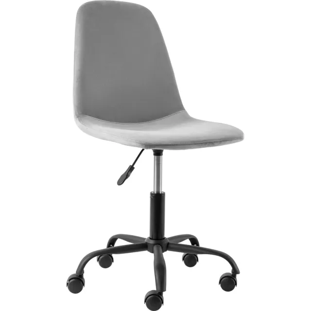 Notio Living Milano-Bureaustoel - Lichtgrijs Fluweel