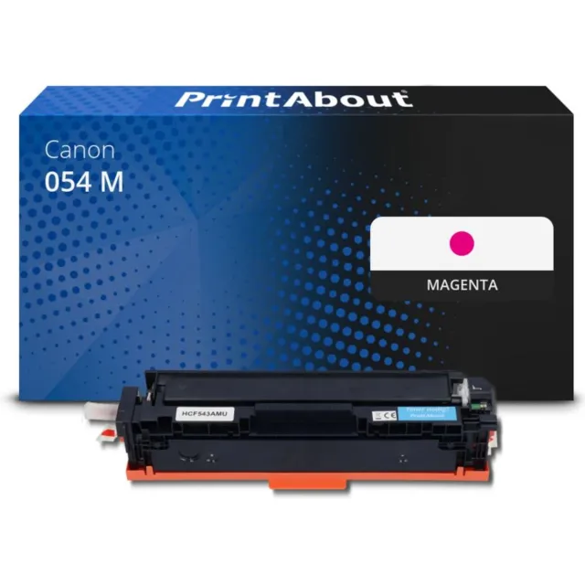 PrintAbout huismerk Toner 054 M Magenta geschikt voor Canon