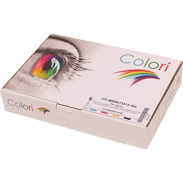 Colori Set 10x Colori huismerk inkt cartridge geschikt voor Brother LC-3213 LC-3211 LC-3213BK LC-3213C LC-3213M LC-3213Y voor DCP-J572DW DCP-J772DW DCP-J774DW MFC-J490DW MFC-J491DW MFC-J497DW MFC-J890DW MFC-J895DW Set 4 kleuren