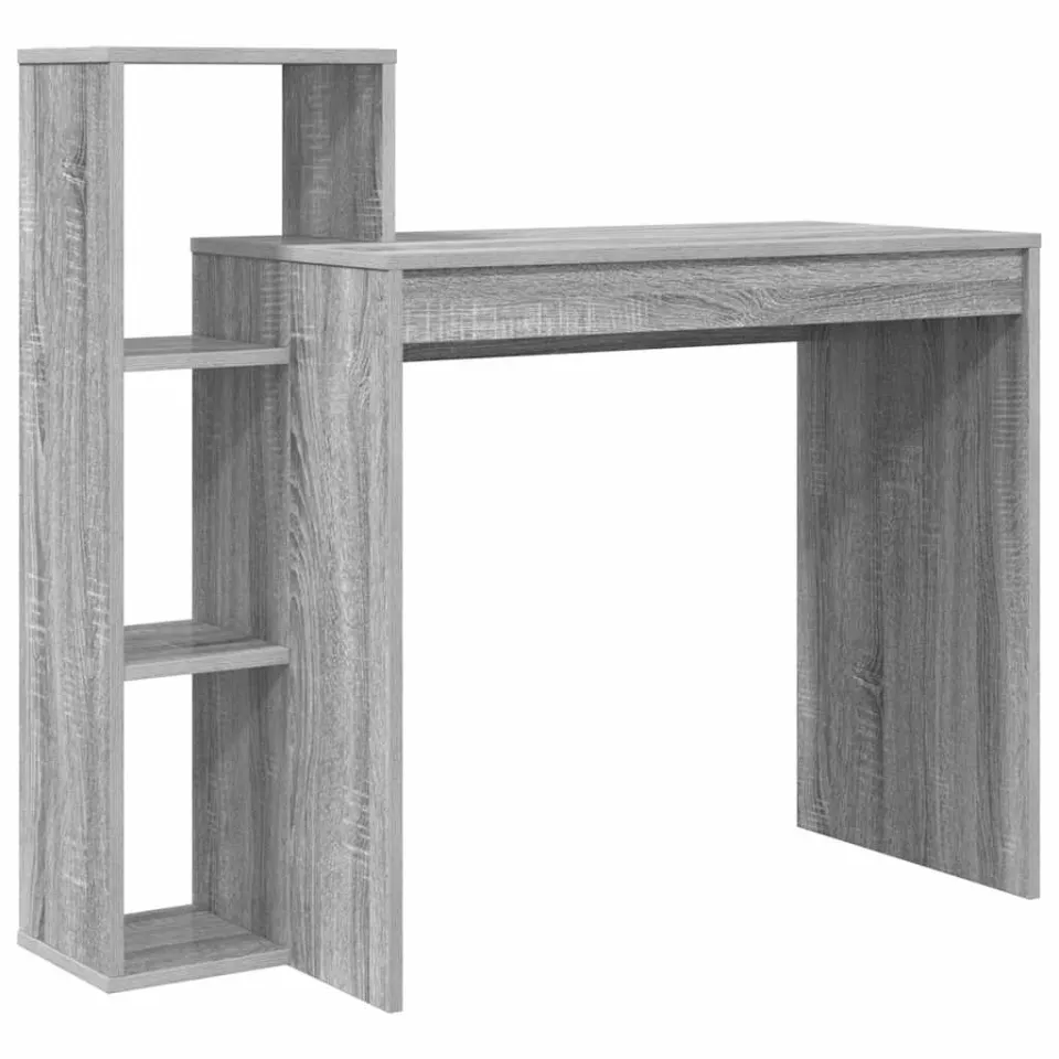 vidaXL Bureau Grijs Sonoma 100 x 40 x 90 cm Bewerkt hout, foto 3