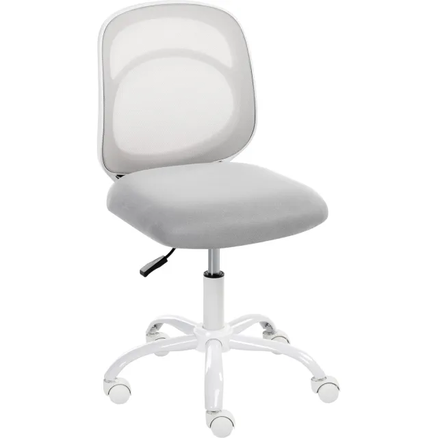 Beliani BLISSFUL - Bureaustoel - Lichtgrijs - Polyester