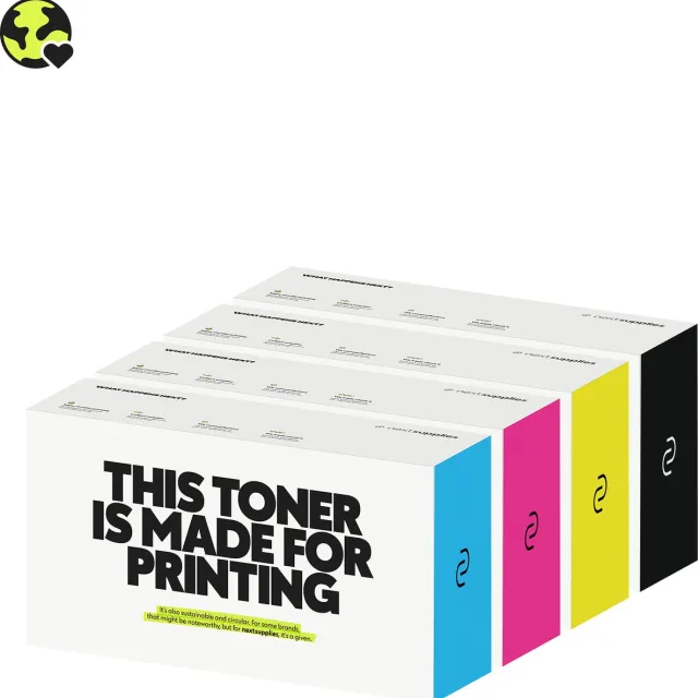 Nextsupplies Multipack HP 124A (Zwart/Cyaan/Magenta/Geel). Originele toners, circulair. Multipack CMYK