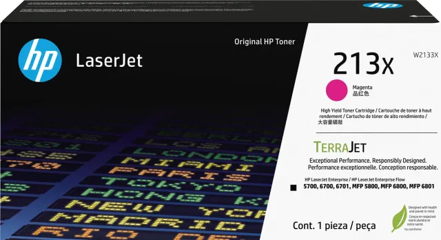 Hp toner 213X, 6.000 pagina's, OEM W2133X, magenta