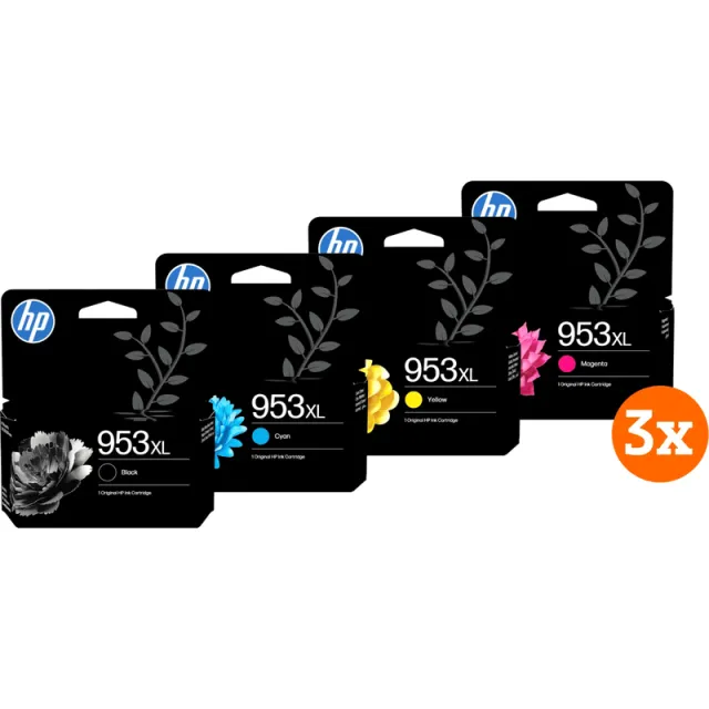 Hp 953XL Cartridges 4-Kleuren pack (3 stuks)