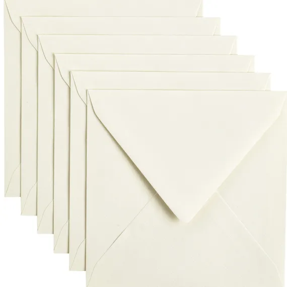 Papicolor Envelop Papicolor 140x140mm anjerwit pak à 6 stuks