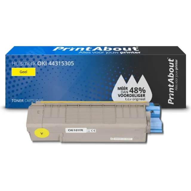 PrintAbout OKI 44315305 toner geel Huismerk