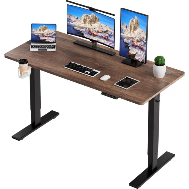 Golaro Bureau - Werktafel - Computerbureau - Schrijftafel - Bureau in hoogte verstelbaar - Elektrisch bureau - 70 x 160 cm Zwart