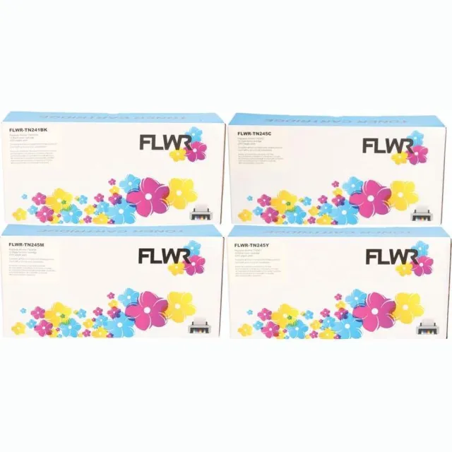 FLWR Toner /Geschikt voor Brother TN-241 / TN-245 / 4-pack Zwart & Kleur
