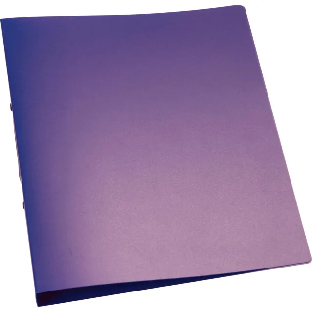 Q-CONNECT ringmap, PP, 2 ringen, 25 mm, transparant paars violet