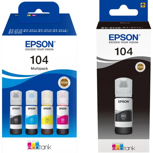 Epson 104 - Inktcartridge - Multipak + Zwart