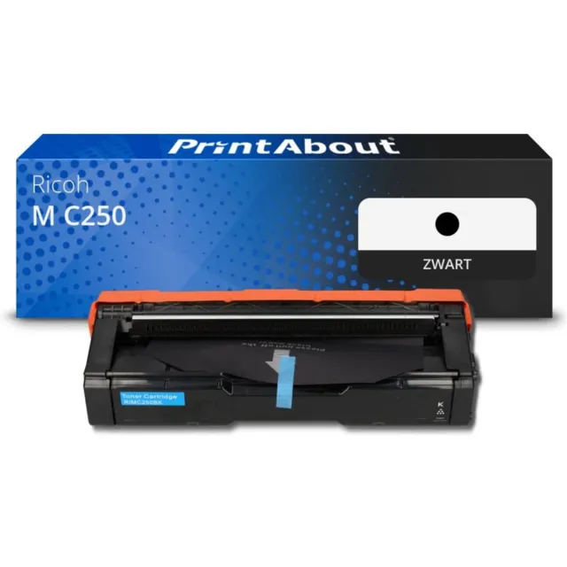 PrintAbout huismerk Toner M C250 (408352) Zwart geschikt voor Ricoh
