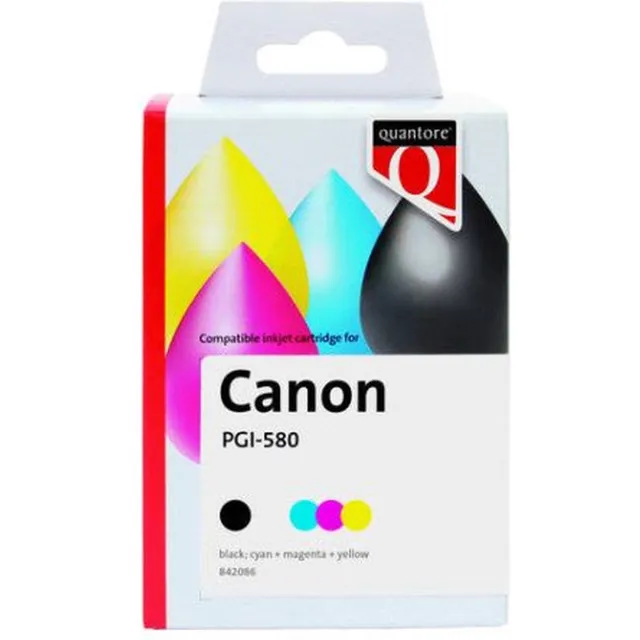Quantore Inktcartridge Quantore Canon PGI-580XXL CLI-581XXL 2x zwart + 3 kleuren | Pak a 5 stuk Assorti