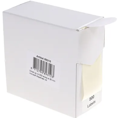 rillprint Etiket Rillprint 35mm op rol wit 500 stuks