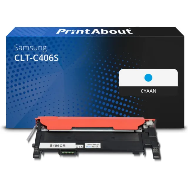 PrintAbout huismerk Toner CLT-C406S (ST984A) Cyaan Geschikt voor Samsung