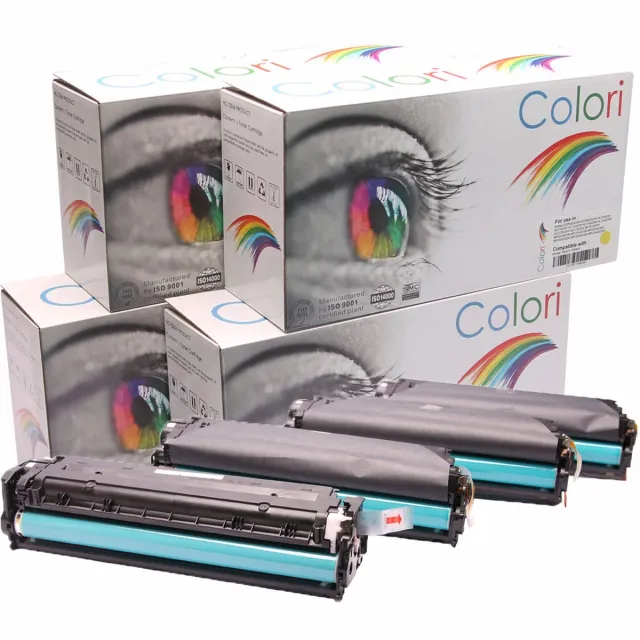 Colori Set 4x Colori huismerk toner geschikt voor HP Laserjet Pro M154 Laserjet Pro MFP M180 M180n M181 M181fw M 154 M 180 180n M 181 181fw HP 205A CF530A CF531A CF532A CF533A Set 4 kleuren