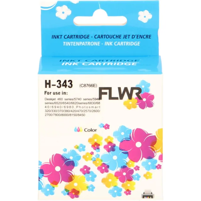 FLWR Cartridges / HP 343 / kleur / Geschikt voor HP
