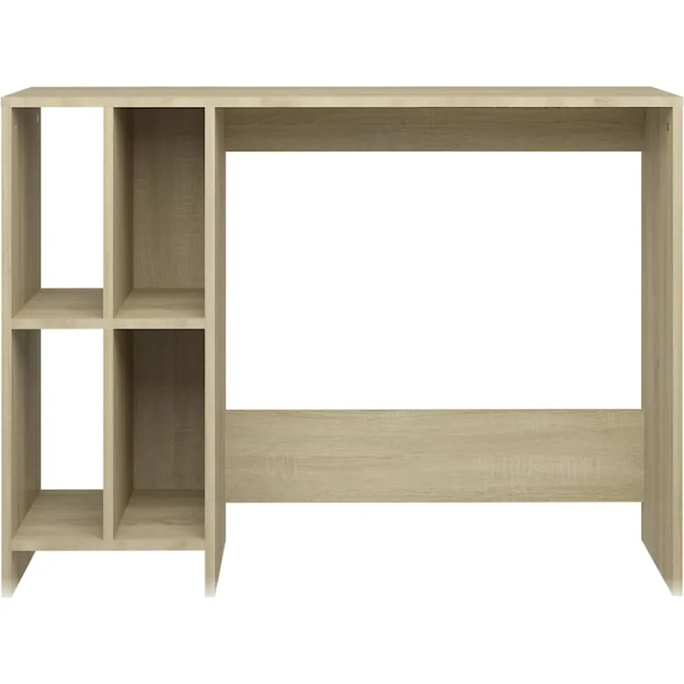 vidaXL Bureau 102,5x35x75 cm bewerkt hout sonoma eikenkleurig Bruin