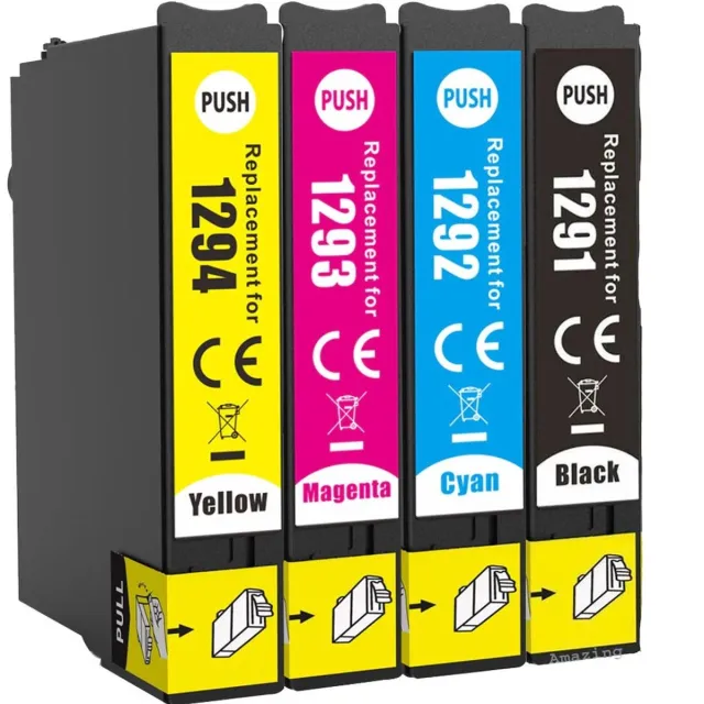 Inktkenners Inktcartridges Geschikt voor Epson T1295/T1291-1294 | Multipack van 4 stuks Geschikt voor printers Epson Stylus SX235W - SX420W - SX425W - SX445W - SX535WD - WorkForce WF-3520 - WF-3540 - WF-7525 - WF-7515